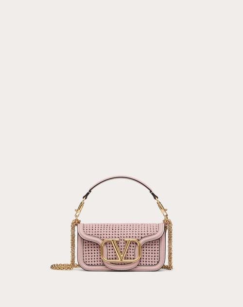 VALENTINO GARAVANI LOCÒ SMALL WOVEN LEATHER SHOULDER BAG  Product Image