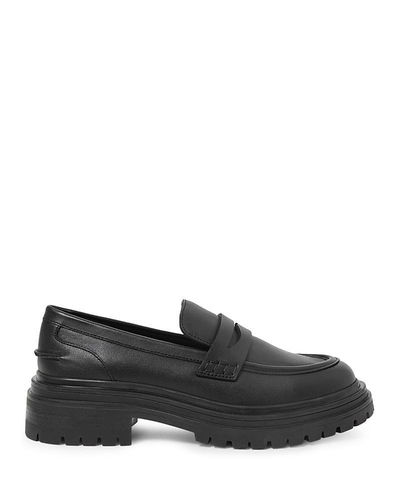 Reiss Womens Adele Slip On Penny Loafer Flats Product Image