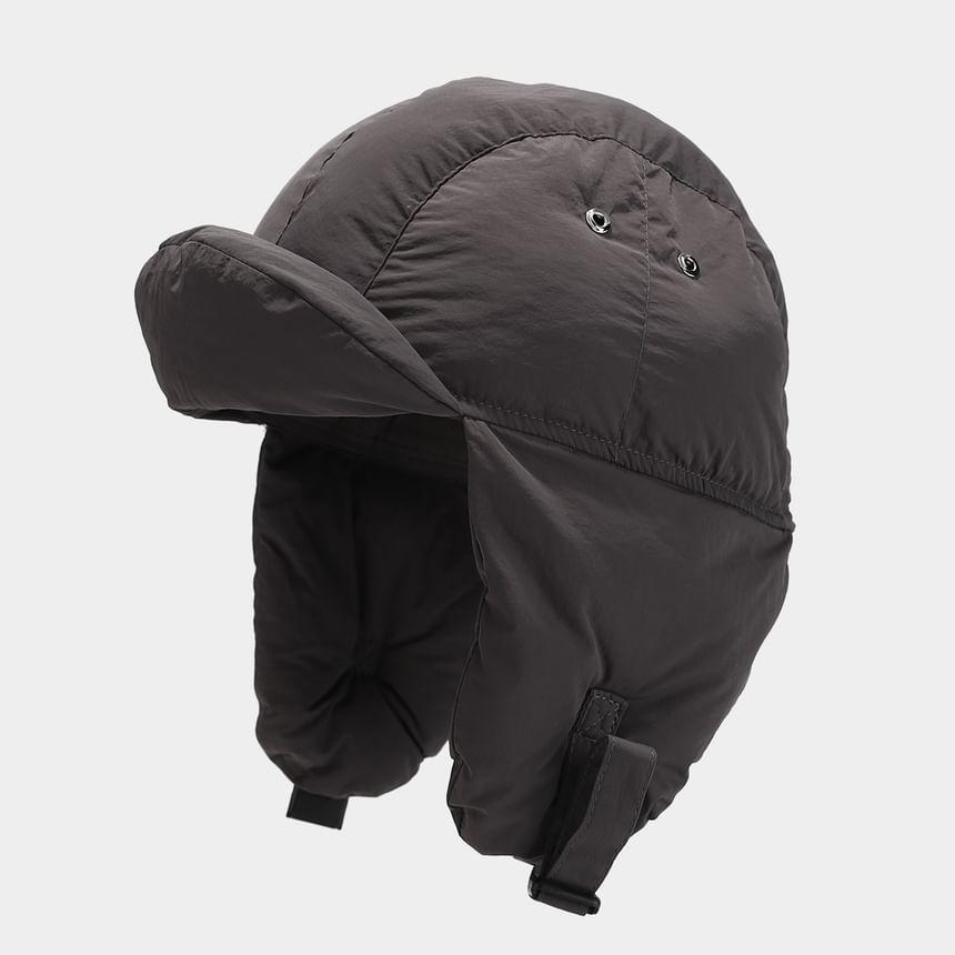 Plain Padded Trapper Hat With Ear Flaps Product Image