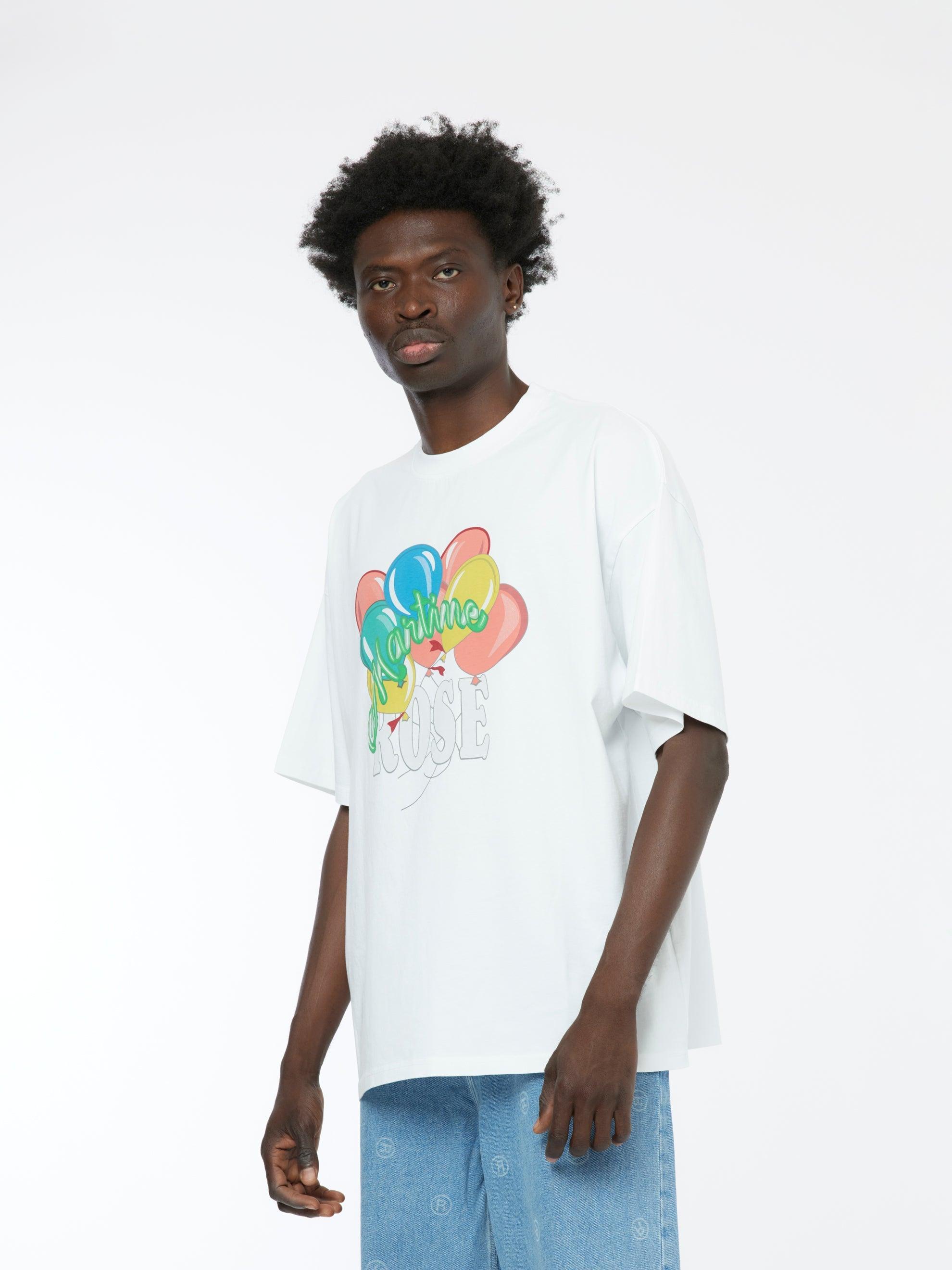 Balloons Oversized S/S T-Shirt (White) Product Image