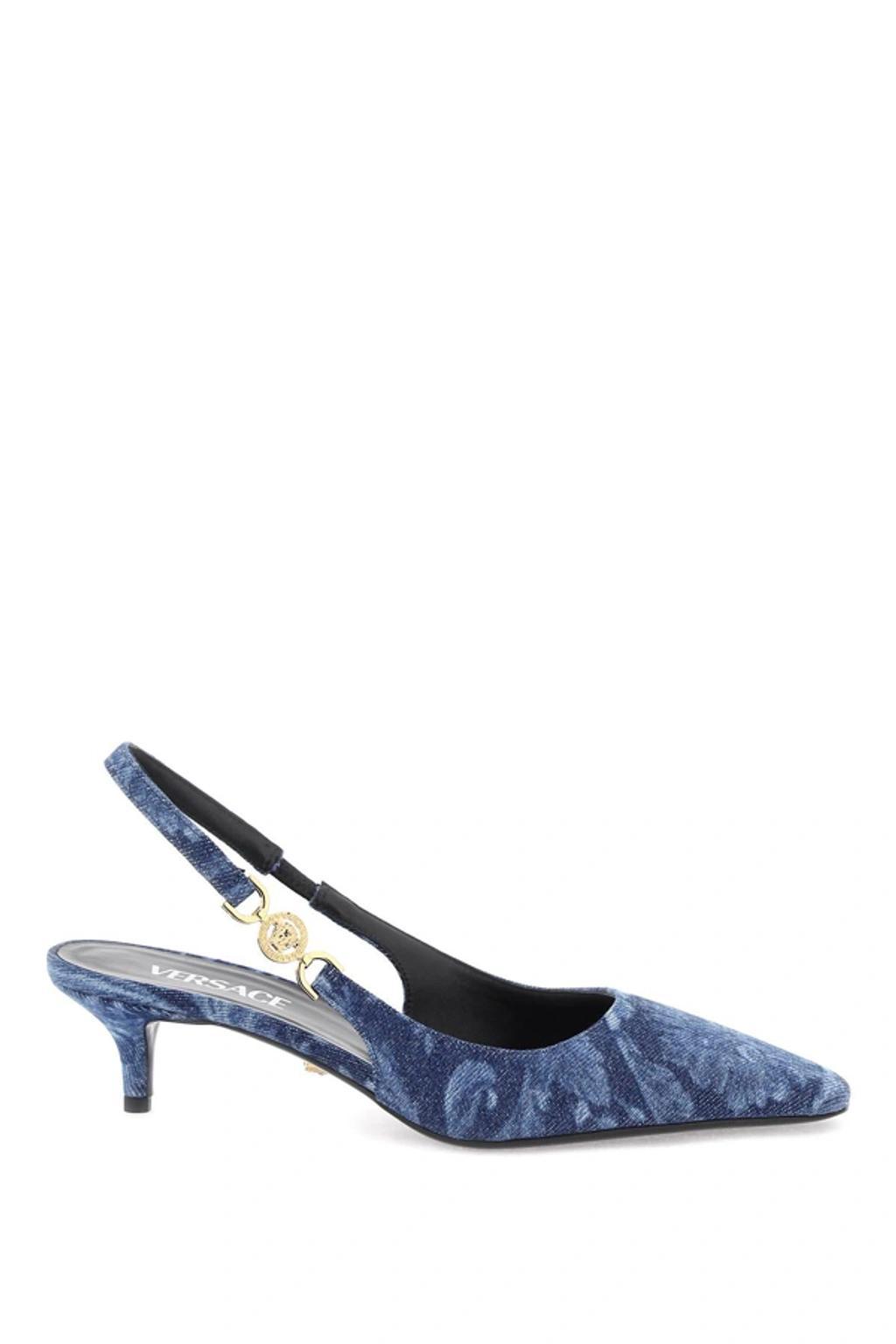 Barocco Pumps In Blu-oro Product Image