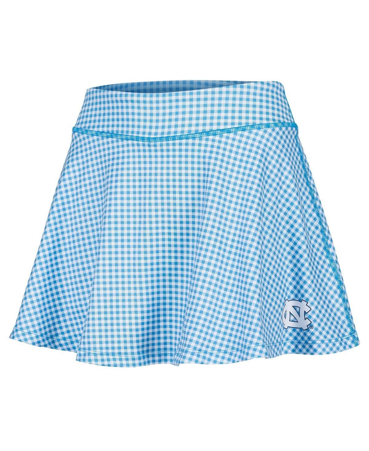 Womens ZooZatz Carolina Blue North Carolina Tar Heels Gingham Flowy Skort Product Image