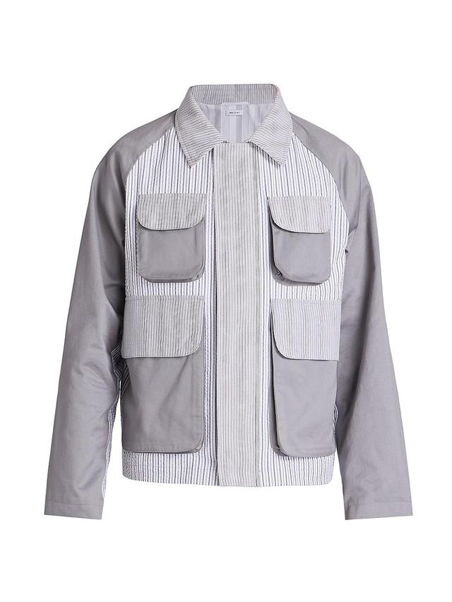 Mens Cropped Relaxed-Fit Field Jacket Product Image