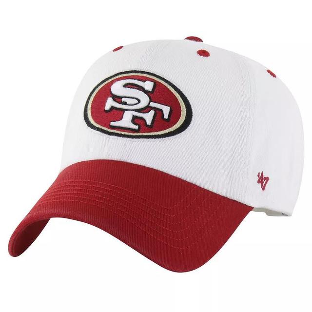 Mens 47 /Scarlet San Francisco 49ers Double Header Diamond Clean Up Adjustable Hat Product Image