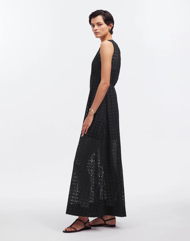 Eyelet V-Neck Maxi Dress Product Image