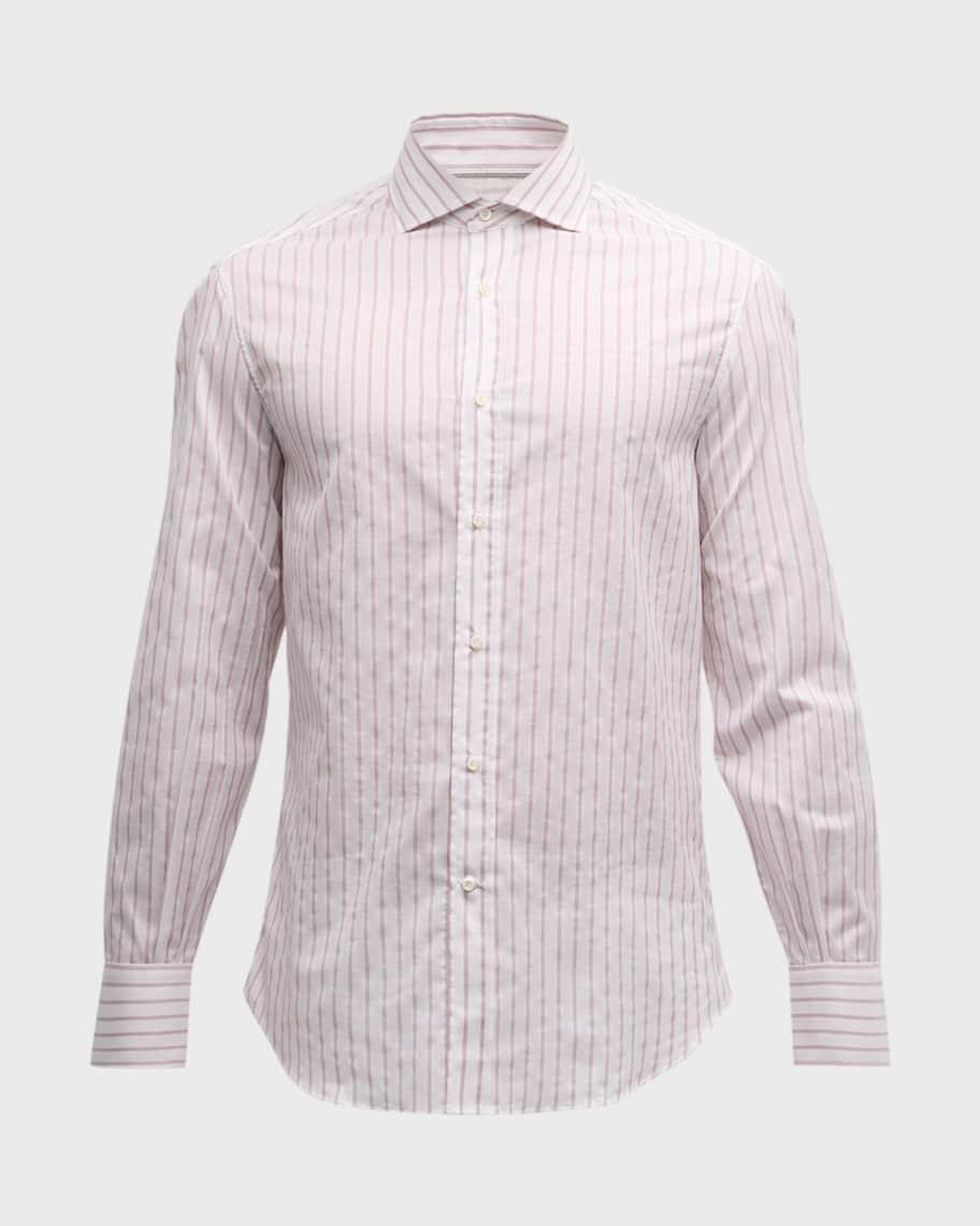 Men's Hairline Striped Oxford Button-Down Shirt Product Image