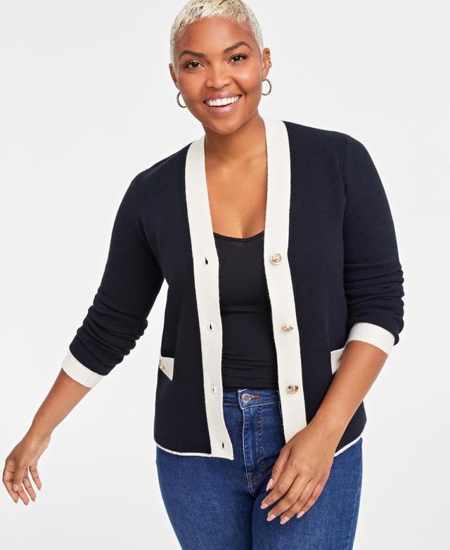 On 34th Womens Jacquard Cardigan, Created for Macys Product Image