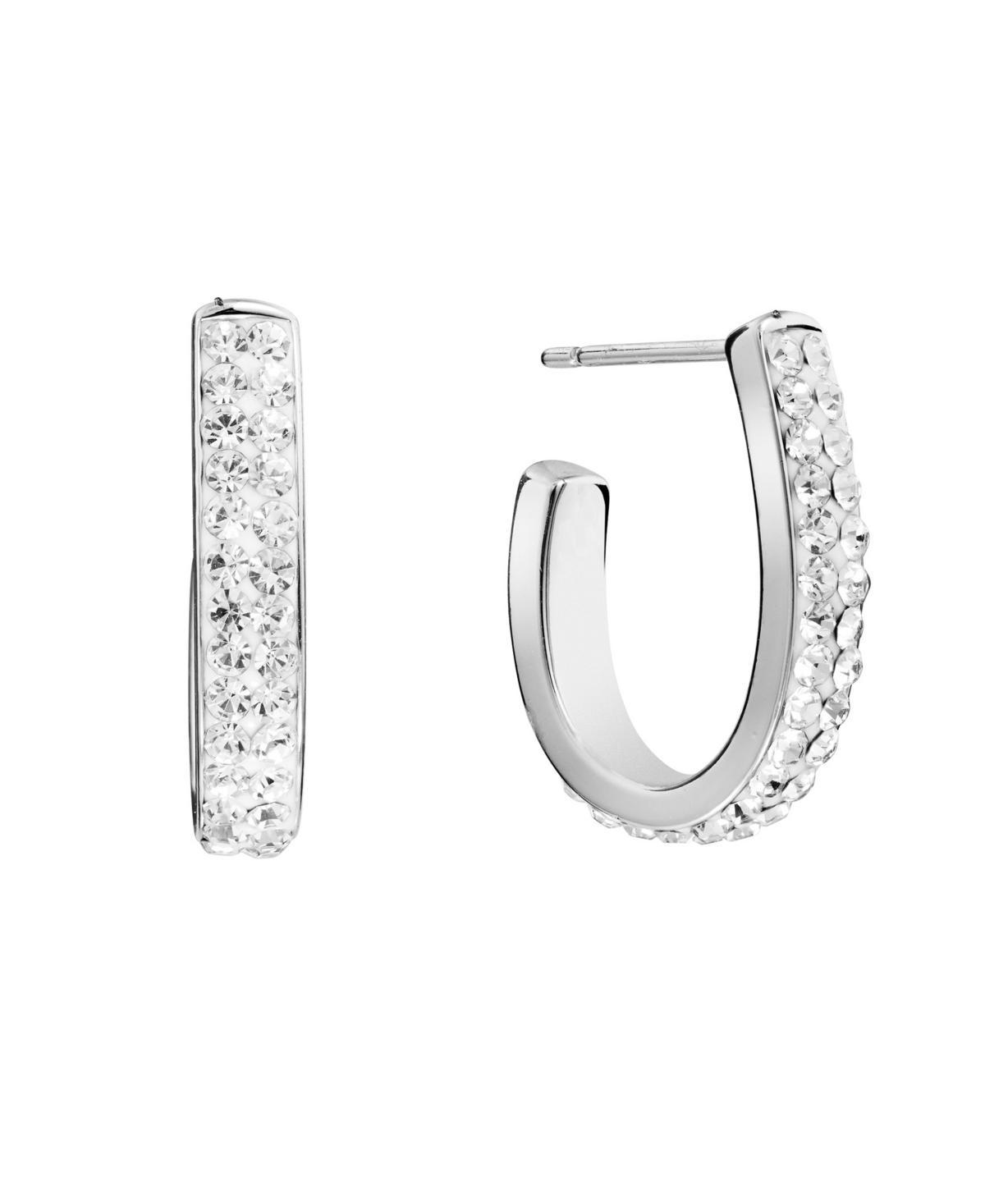 Womens Crystals J Post Hoop Earrings Product Image