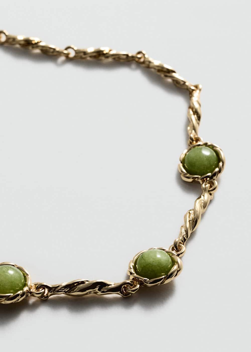 MANGO - Stone chain necklace - One size - Women Product Image