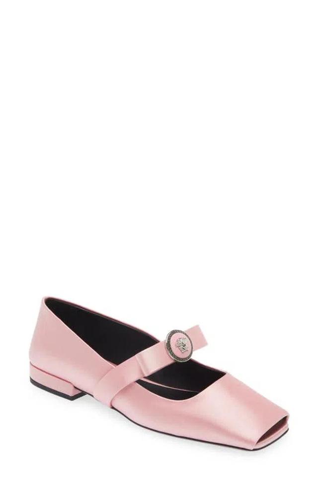 Gianni Ribbon Ballerina Shoes In Light Pink Product Image