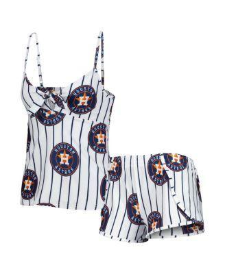 Women's White Houston Astros Reel Allover Print Tank Top and Shorts Sleep Set Product Image