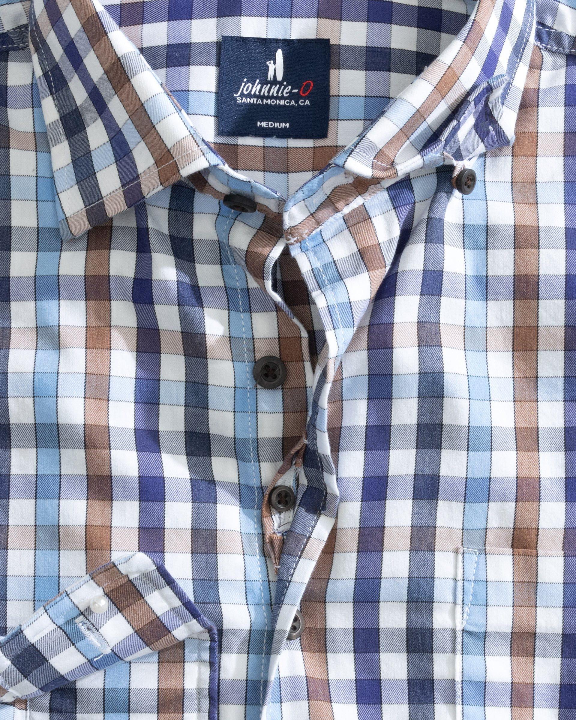 Tucked Cotton Blend Button Up Shirt - Dartmouth Male Product Image