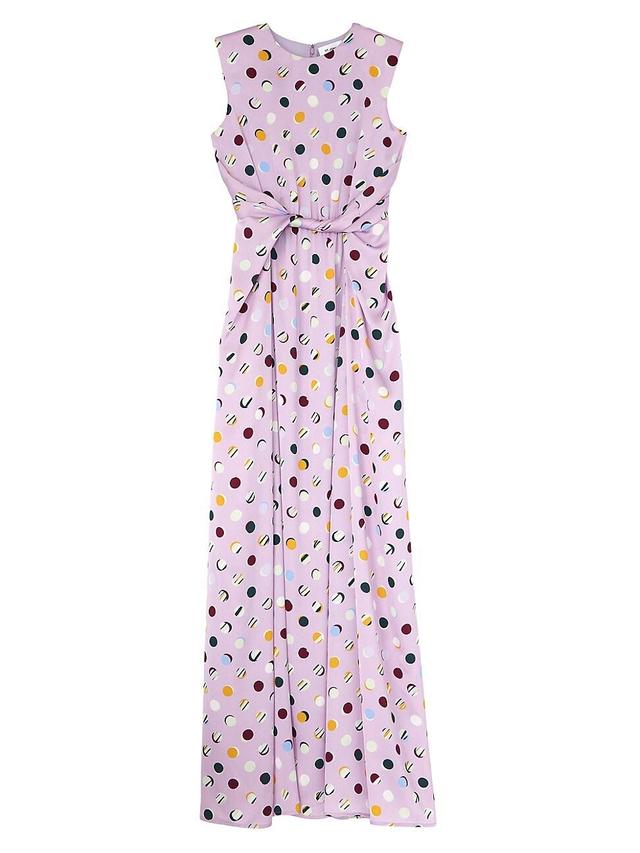 Womens Collage Dots Print Maxi Dress Product Image