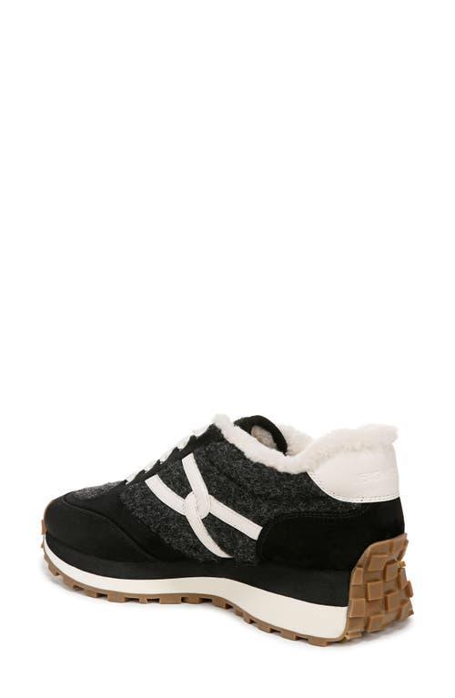 VERONICA BEARD Valentina Genuine Shearling Lined Sneaker In Black Product Image