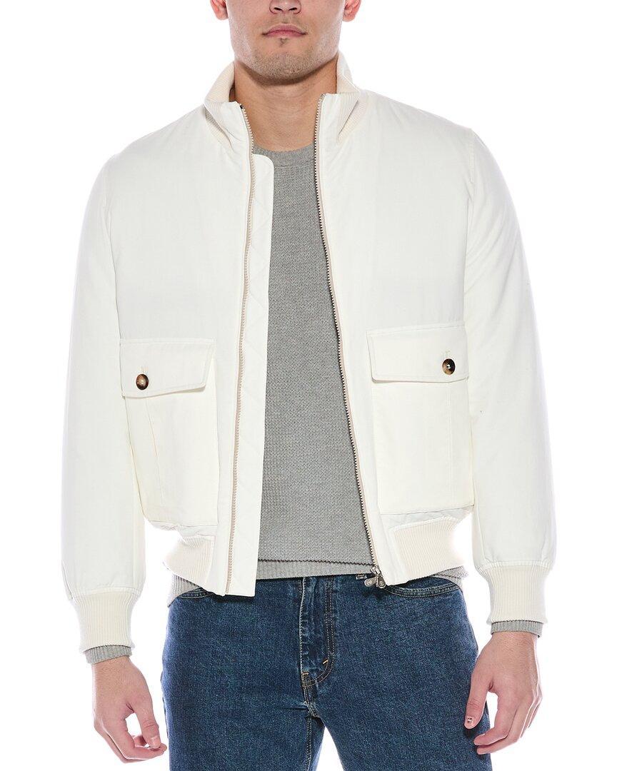 BRUNELLO CUCINELLI Bomber Jacket In White Product Image