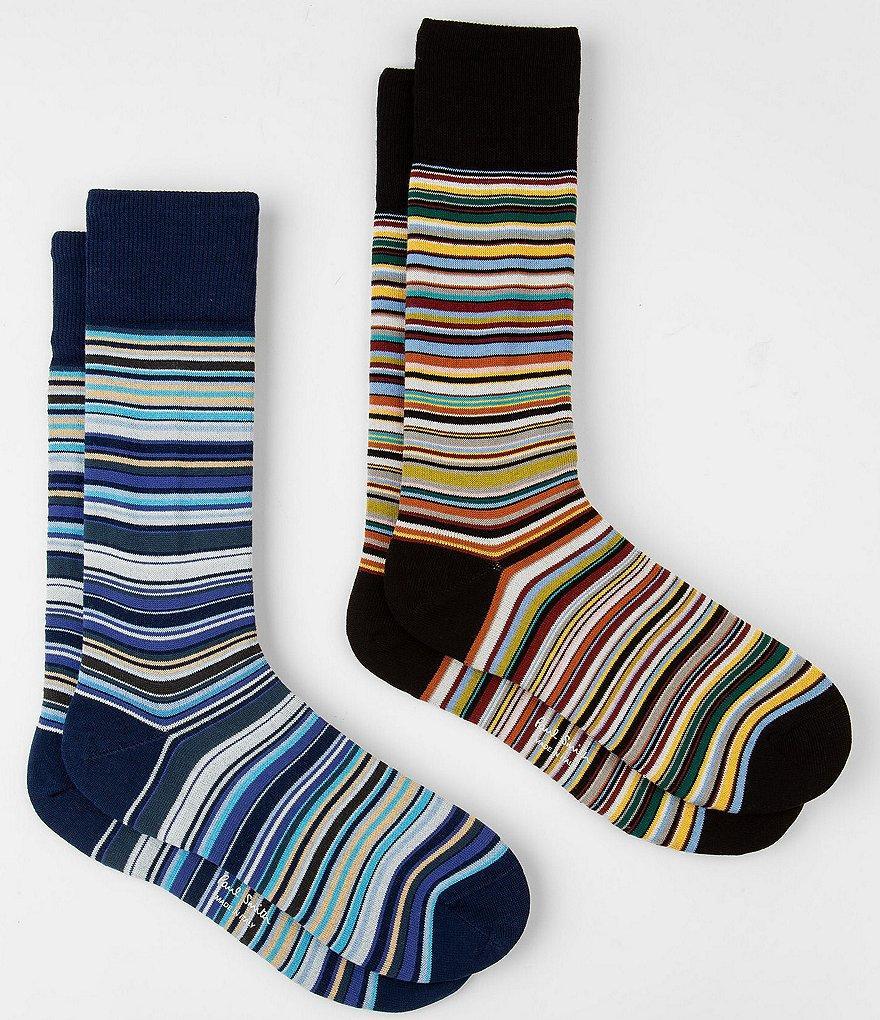 Paul Smith Signature Stripe Calf Length Socks 2-Pack Product Image