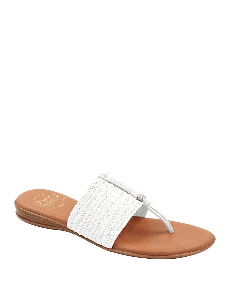 Andre Assous Womens Nice Slip On Woven Slide Thong Sandals Product Image