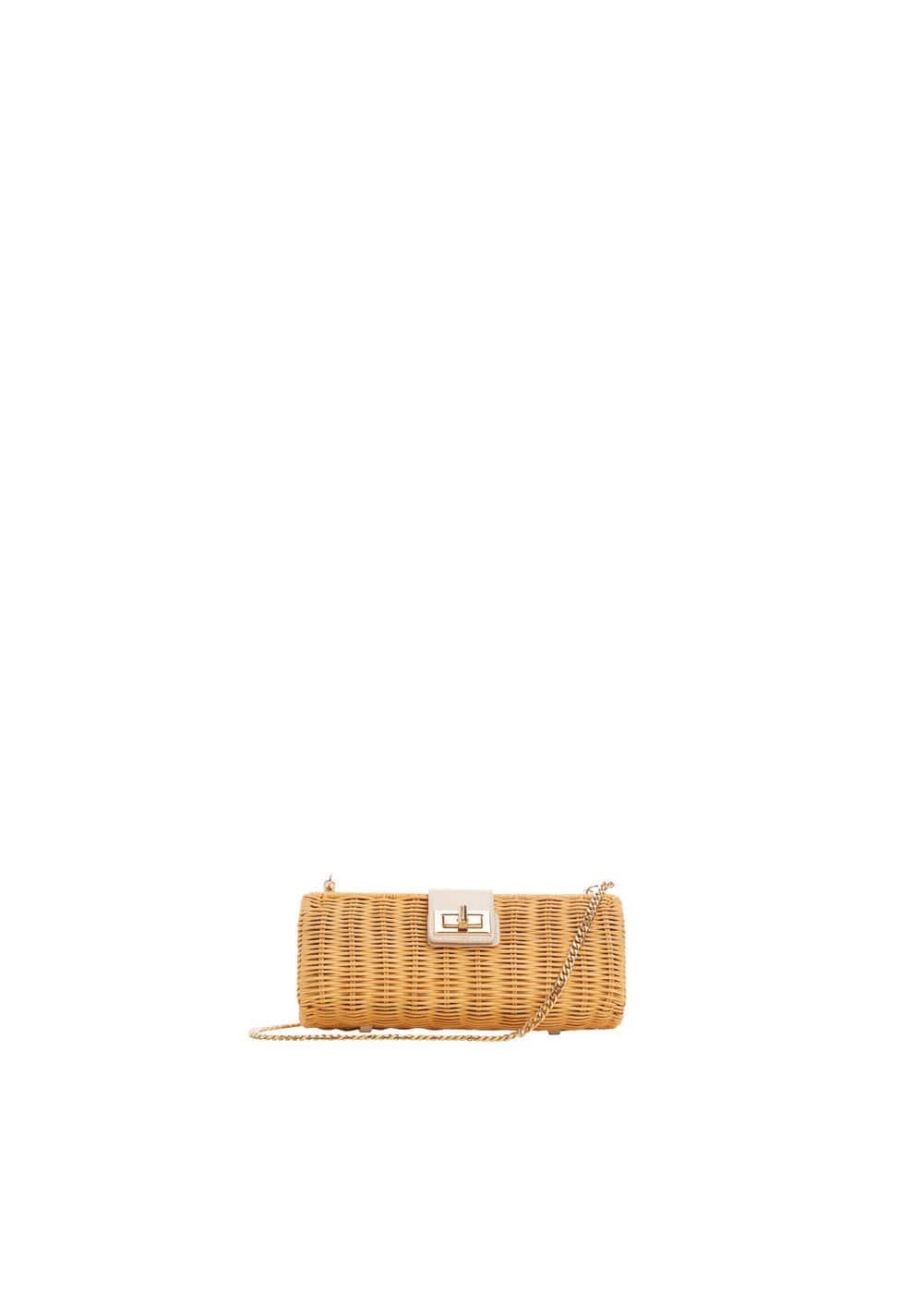 MANGO - Rattan clutch bag - One size - Women Product Image