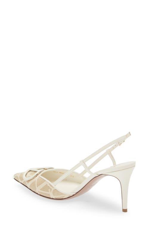 VALENTINO GARAVANI Women's Pointed Toe Slingback High Heel Pumps In Natural Product Image