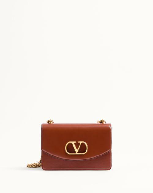 VALENTINO GARAVANI VAIN SHOULDER BAG IN SHINY CALFSKIN Product Image