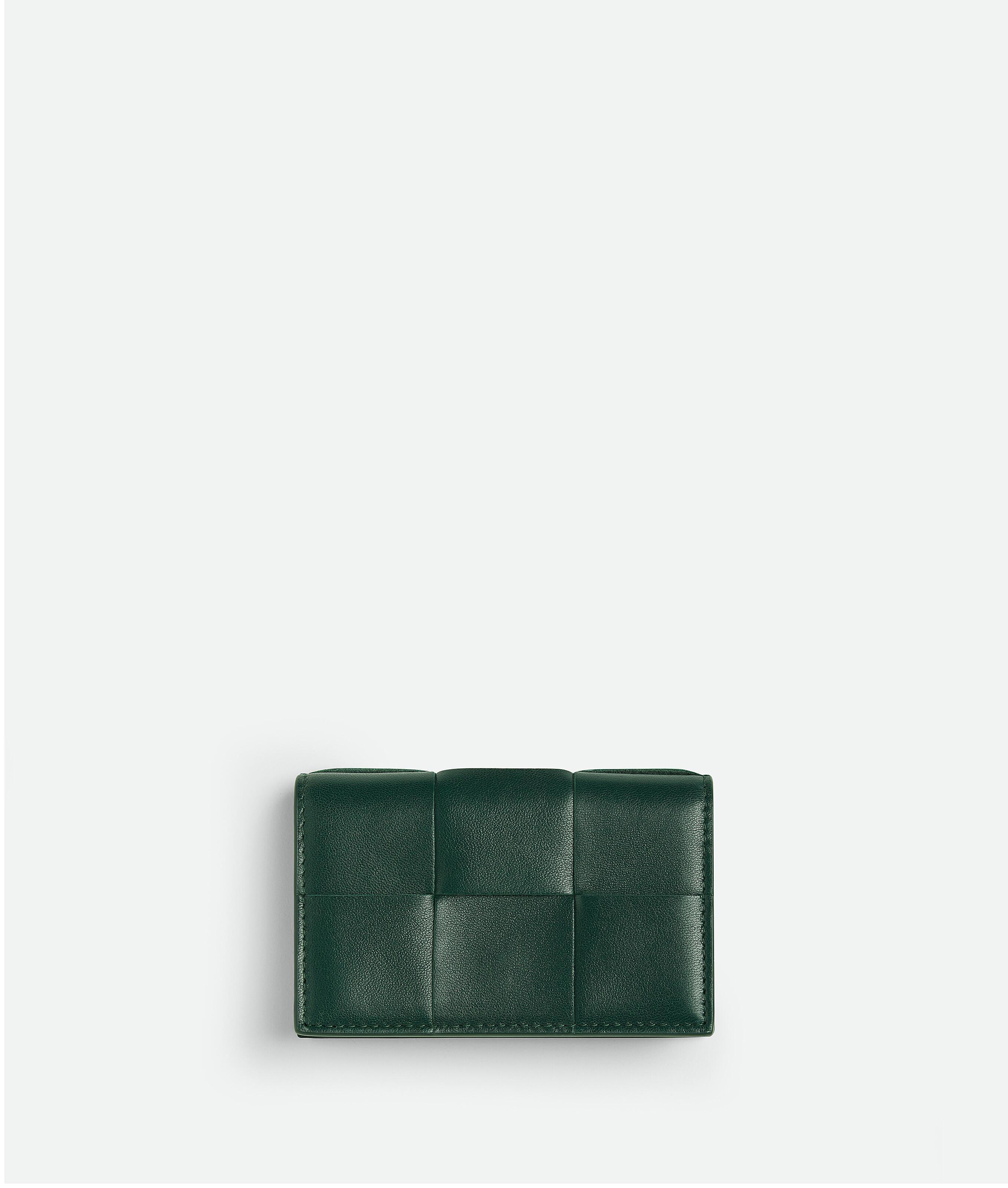 Women's Cassette Business Card Case in Emerald green Product Image