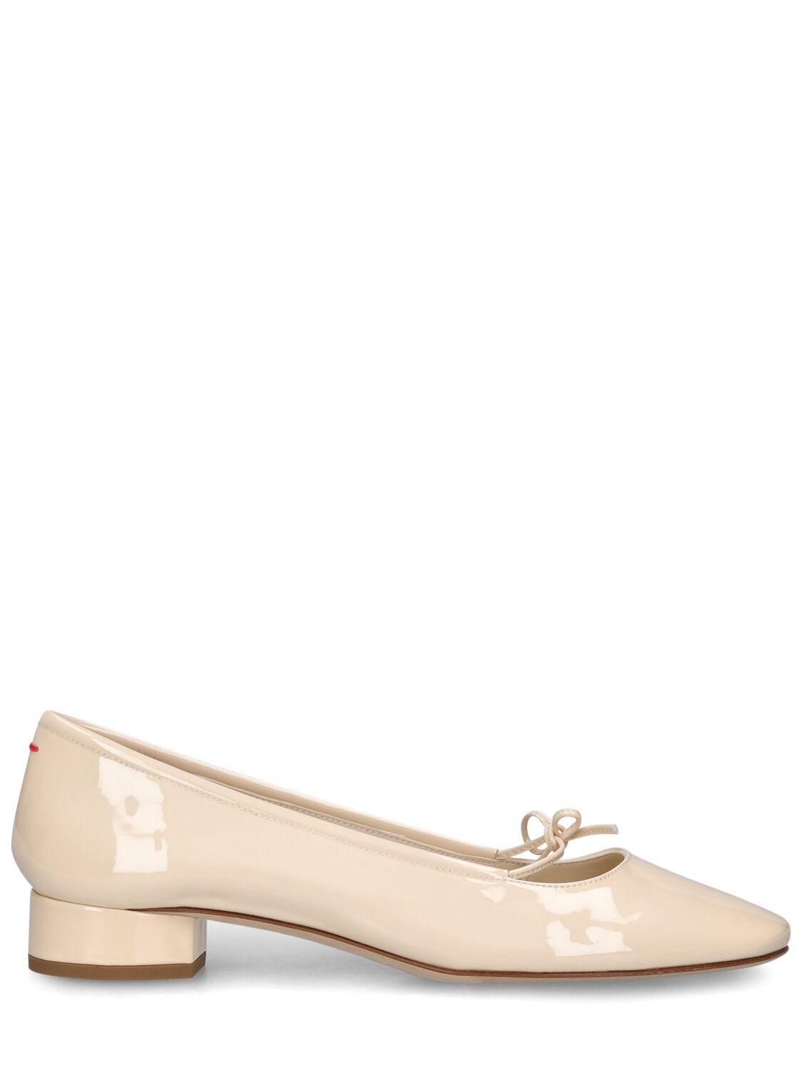 25mm Darya Patent Leather Ballerinas In Cream product image