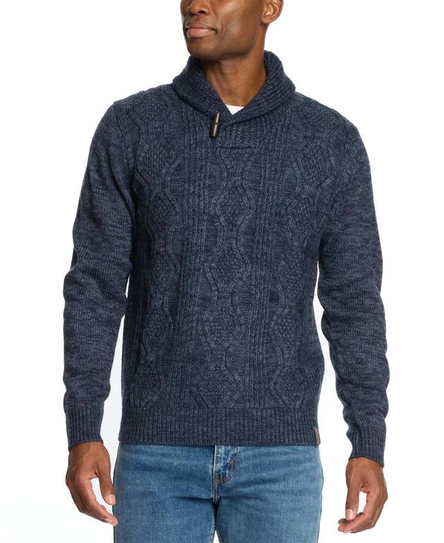 Weatherproof Vintage Mens Chunky Cable Knit Toggle Sweater Product Image