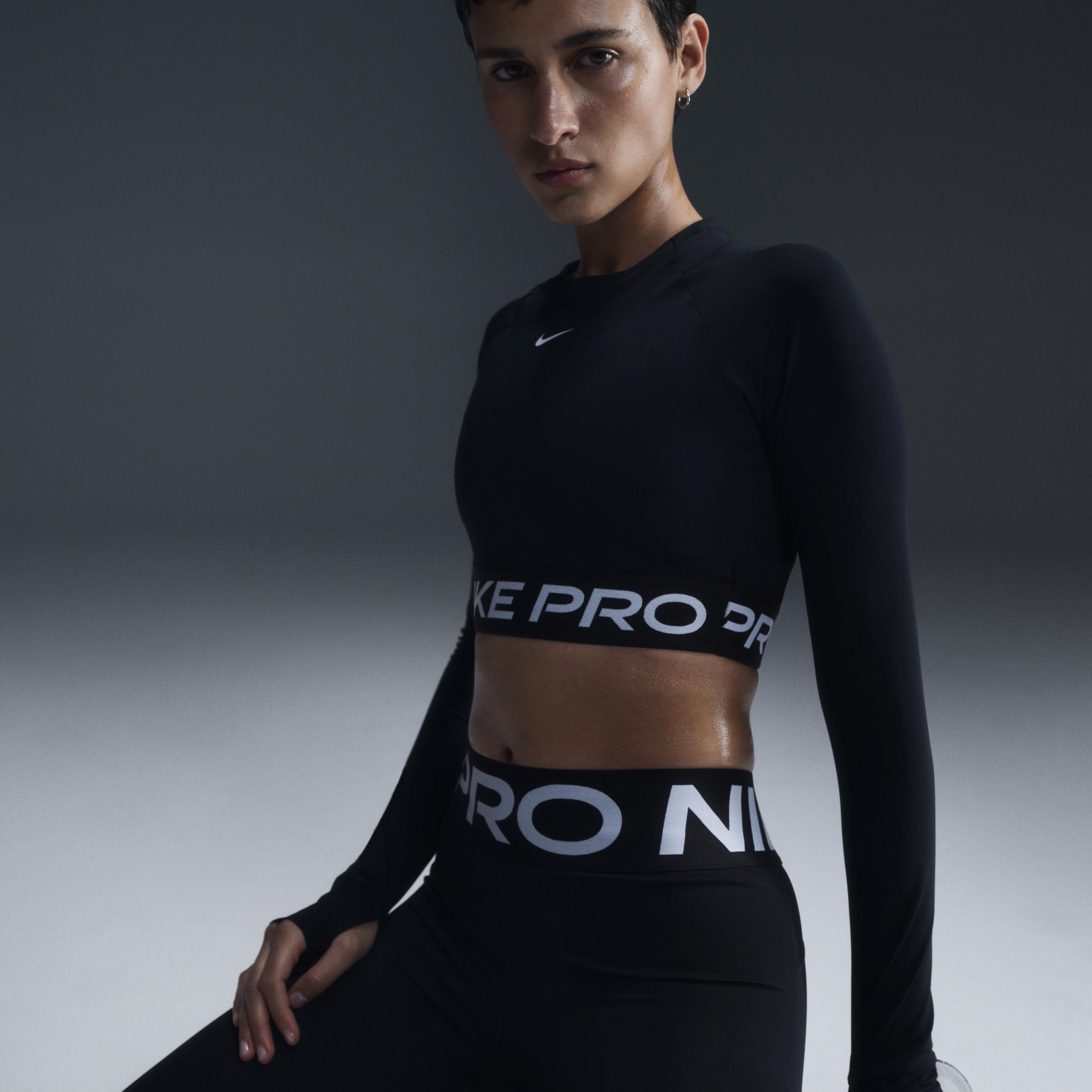 Women's Nike Pro Dri-FIT Cropped Long-Sleeve Top Product Image