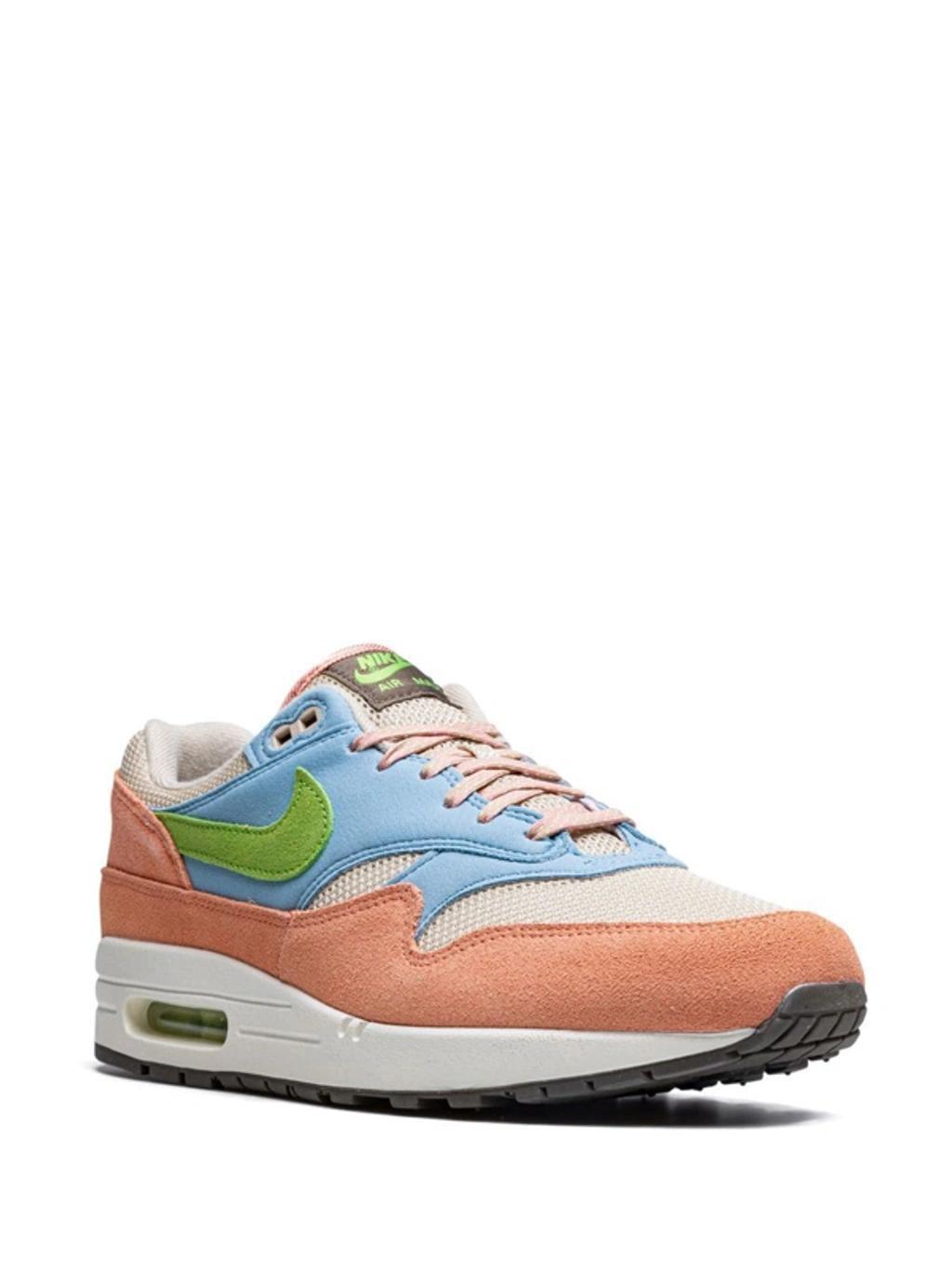 Air Max 1 Panelled Suede And Mesh Low-top Trainers In Multicolor Product Image