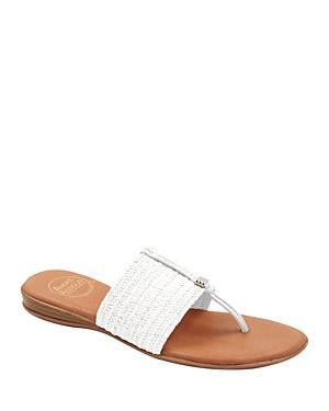 Andre Assous Womens Nice Slip On Woven Slide Thong Sandals Product Image