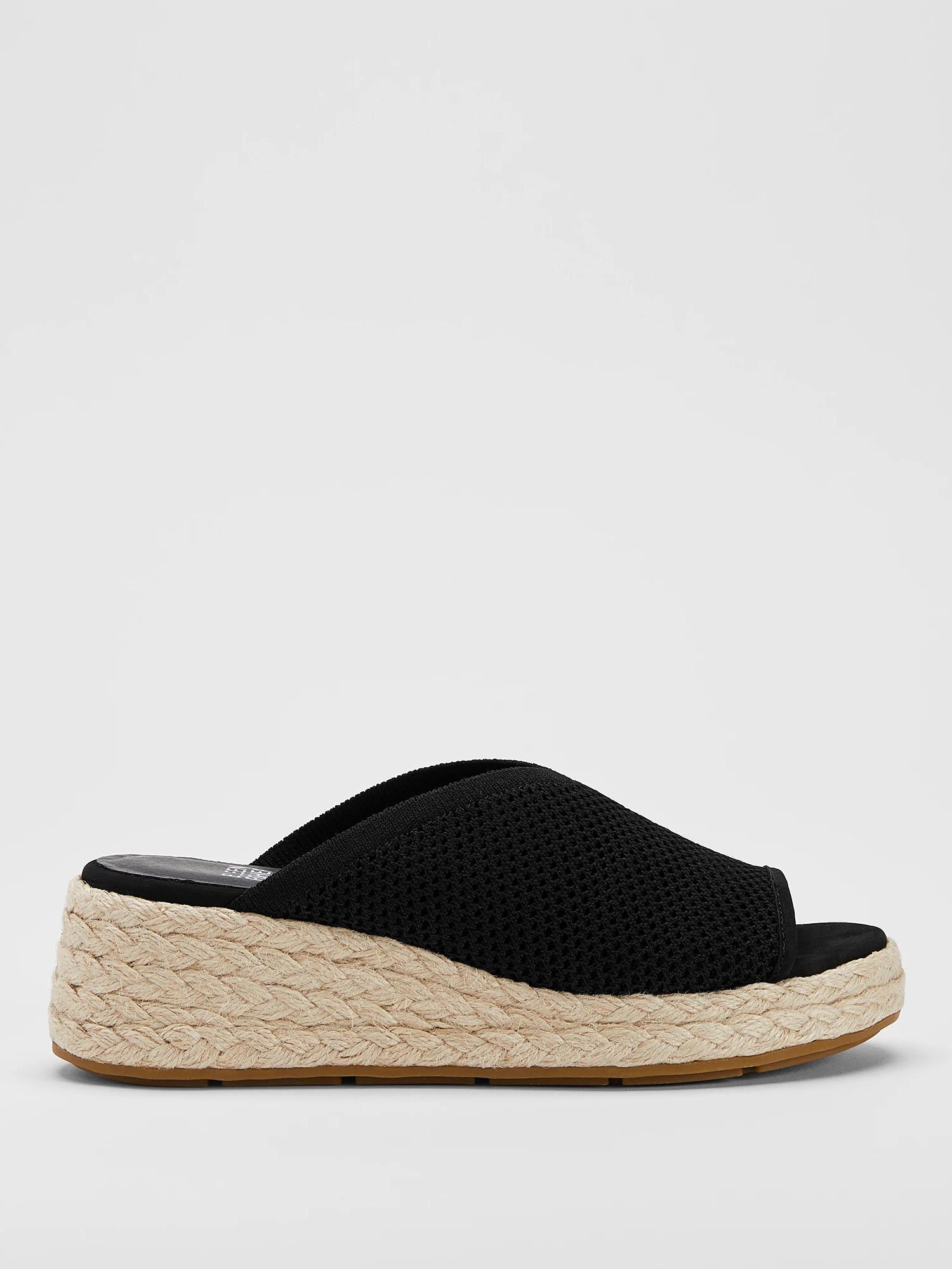 EILEEN FISHER Tali Recycled Stretch Knit Espadrille Wedge Sandalfemale Product Image