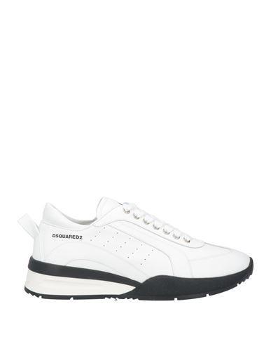 DSQUARED2 Man Sneakers White Size 8 Soft Leather Product Image