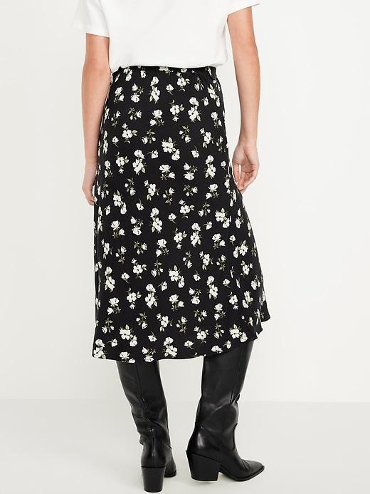 Crepe A-Line Midi Skirt Product Image