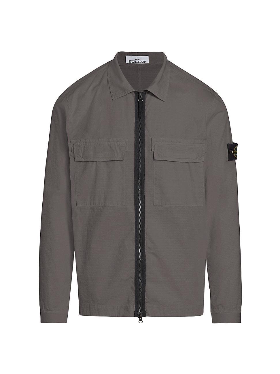 Mens Cotton-Blend Zip Overshirt Product Image