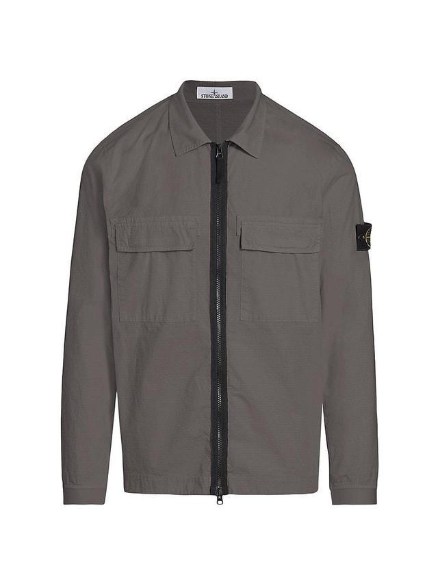 Mens Cotton-Blend Zip Overshirt Product Image