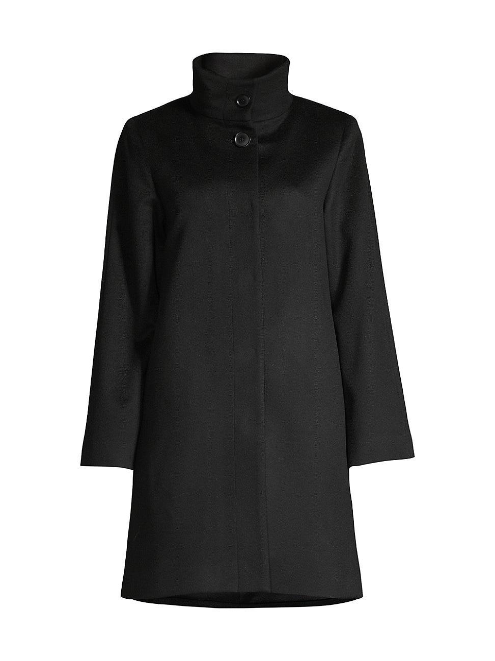 Womens Wool-Cashmere Stand Collar Coat product image