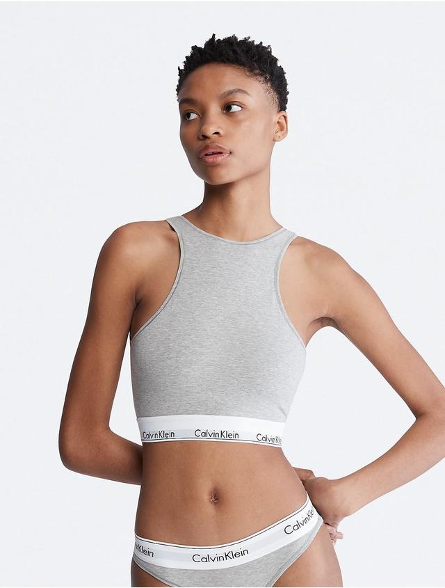 Calvin Klein Women's Modern Cotton Unlined Longline Bralette - White - XS Product Image