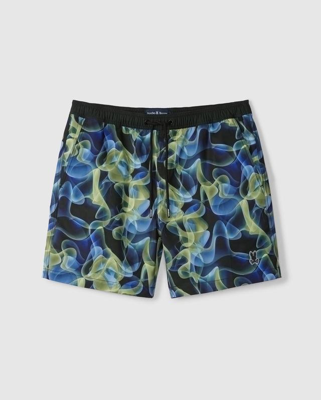 Psycho Bunny Men's Goldcreek All Over Print Swim Trunk 001 BLACK Product Image