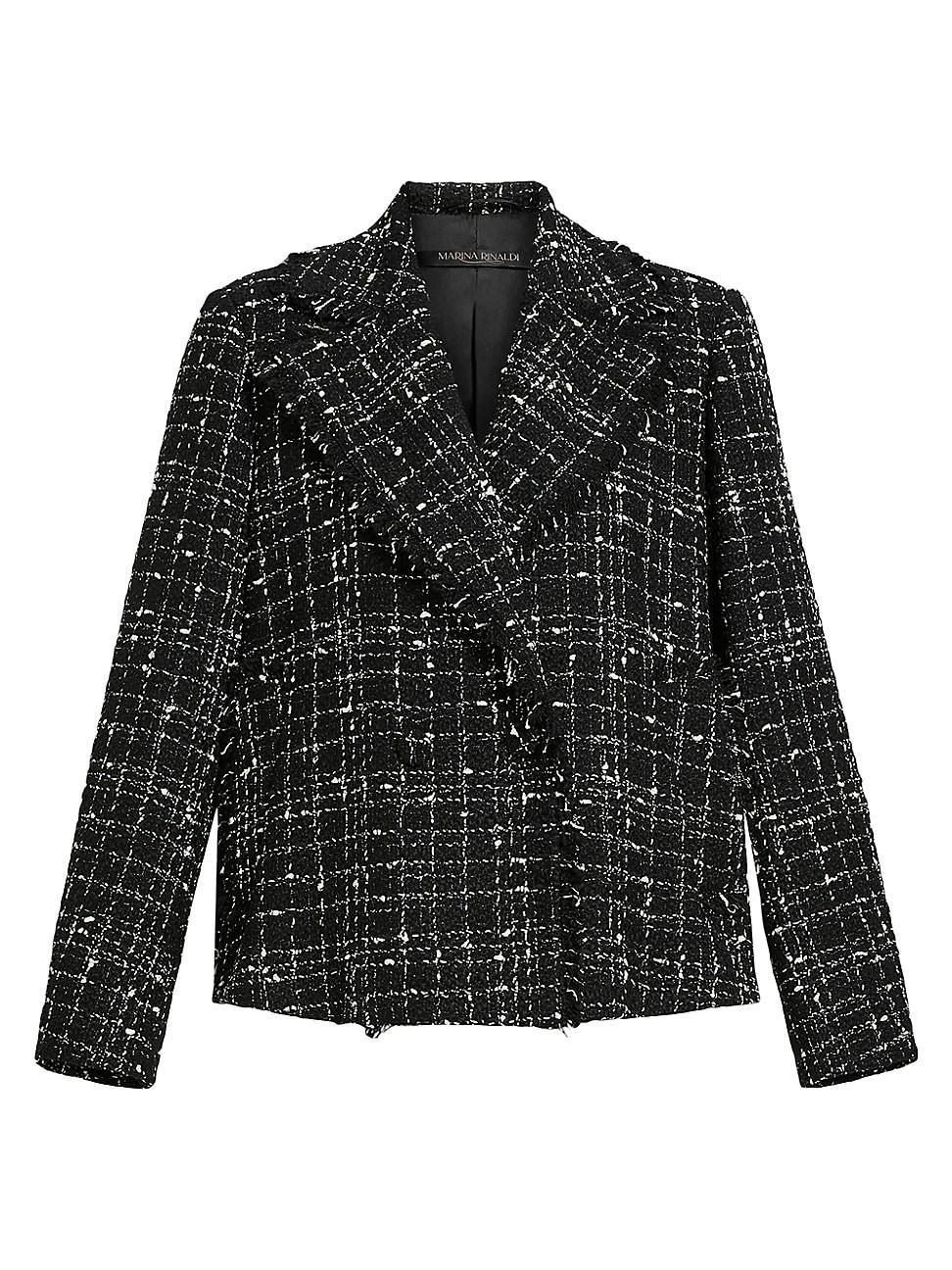 Womens Saggina Tweed Double-Breasted Jacket Product Image