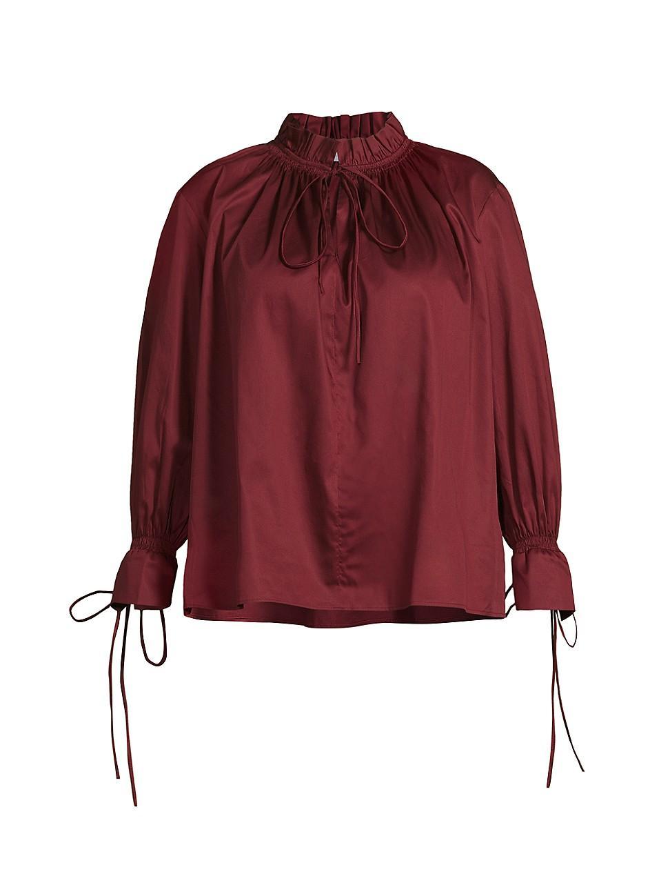 Womens Plus Audrey Cotton Blouse Product Image