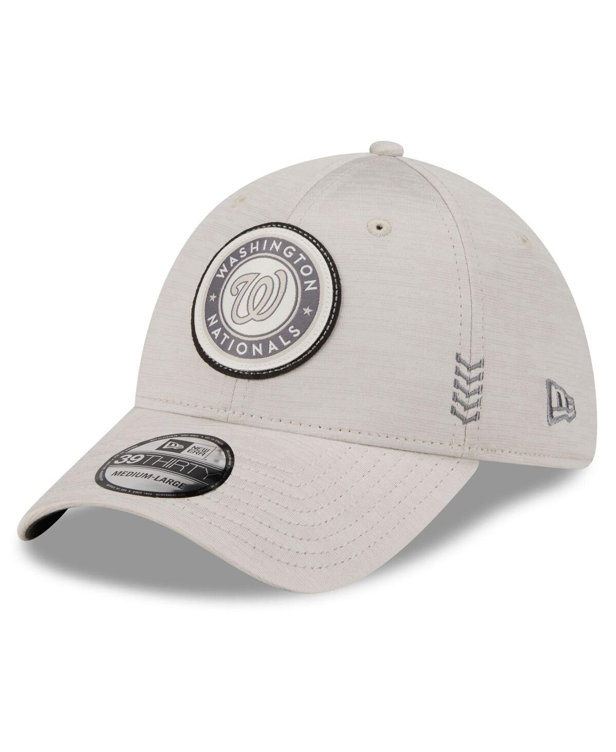 Mens New Era Cream Washington Nationals 2024 Clubhouse 39THIRTY Flex Fit Hat Product Image