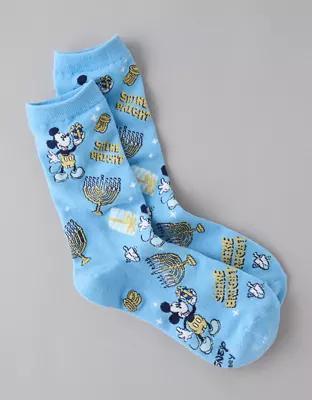 AE Hanukkah Mickey Mouse Crew Socks Product Image