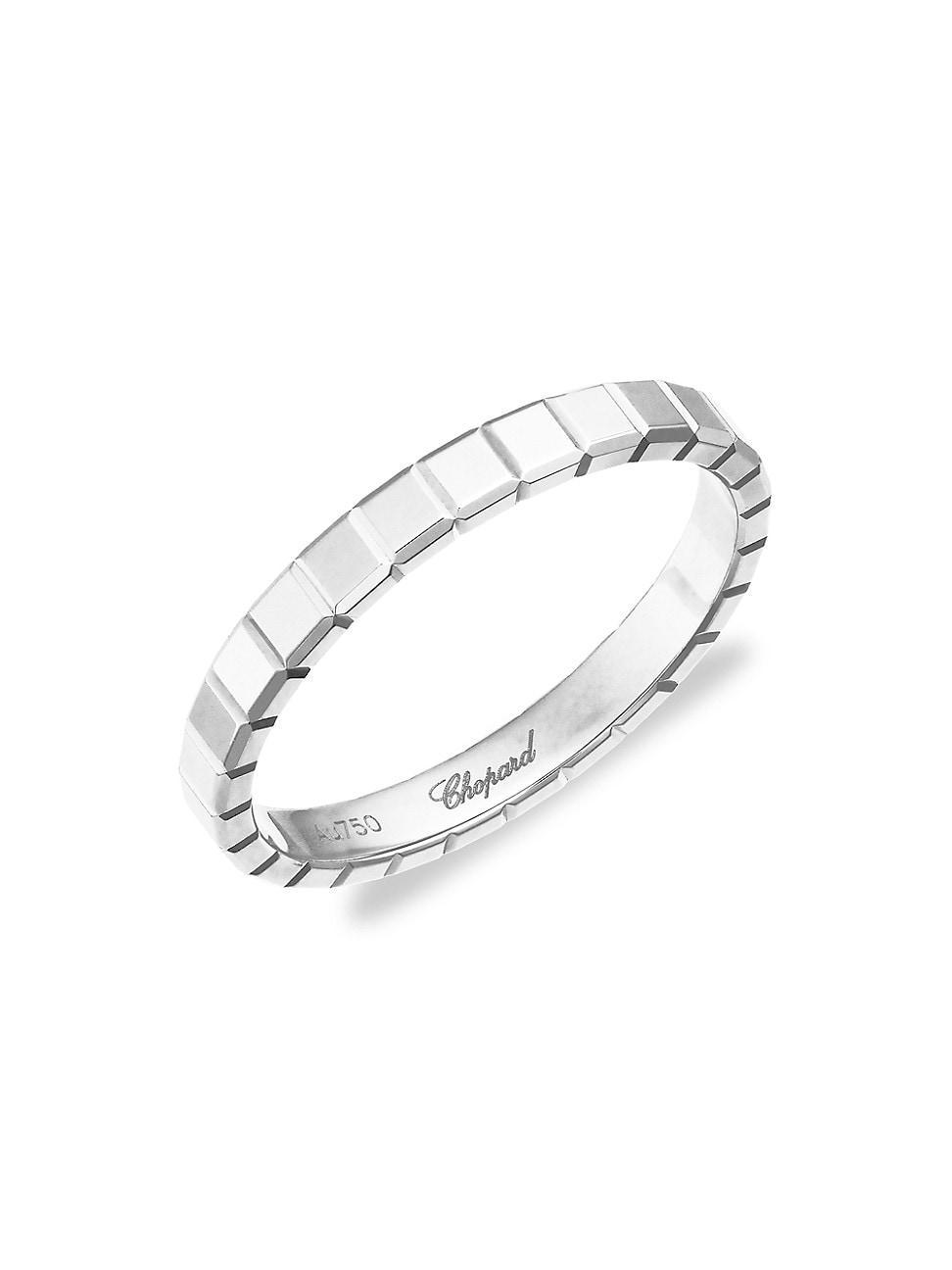 Womens 18K White Gold Ice Cube Ring Product Image