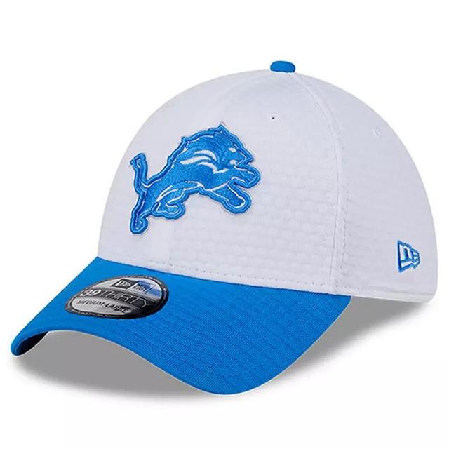 Mens New Era /Blue Detroit Lions 2024 NFL Training Camp 39THIRTY Flex Hat Product Image