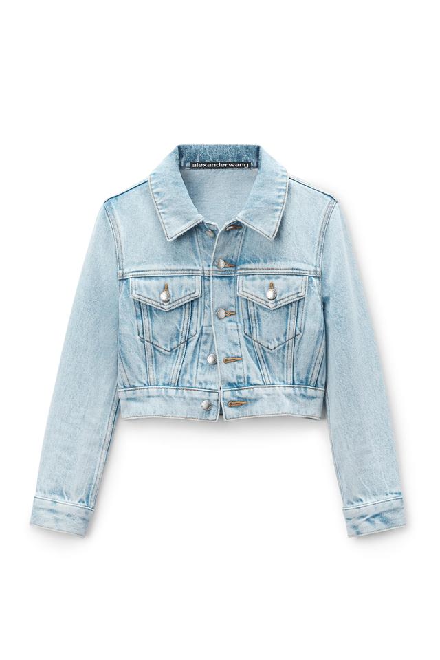 Shrunken Trucker Jacket In Comfort Stretch Denim Product Image