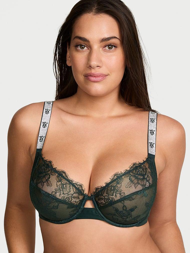 The Fabulous by Victoria's Secret Unlined Shine Strap Rose Lace Full-Cup Bra Product Image