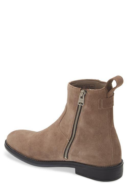 ALLSAINTS Hollow Zip Leather Boot In Taupe Product Image