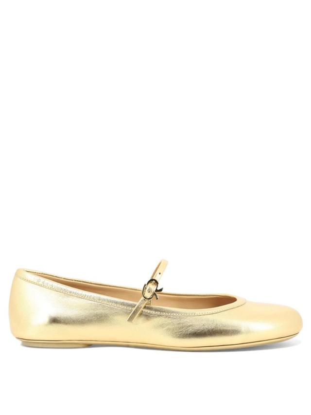 Carla Ballet Flats In Gold Product Image