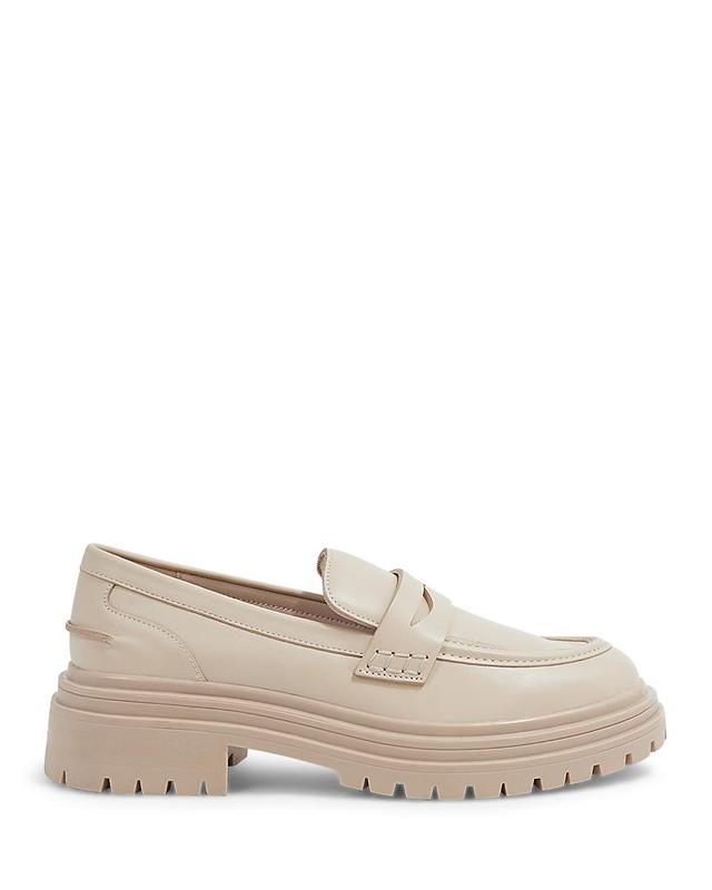 Reiss Womens Adele Slip On Penny Loafer Flats Product Image