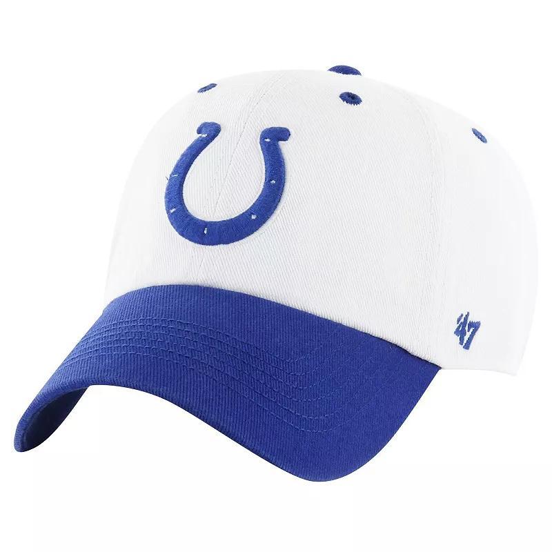 Mens 47 /Royal Indianapolis Colts Double Header Diamond Clean Up Adjustable Hat Product Image